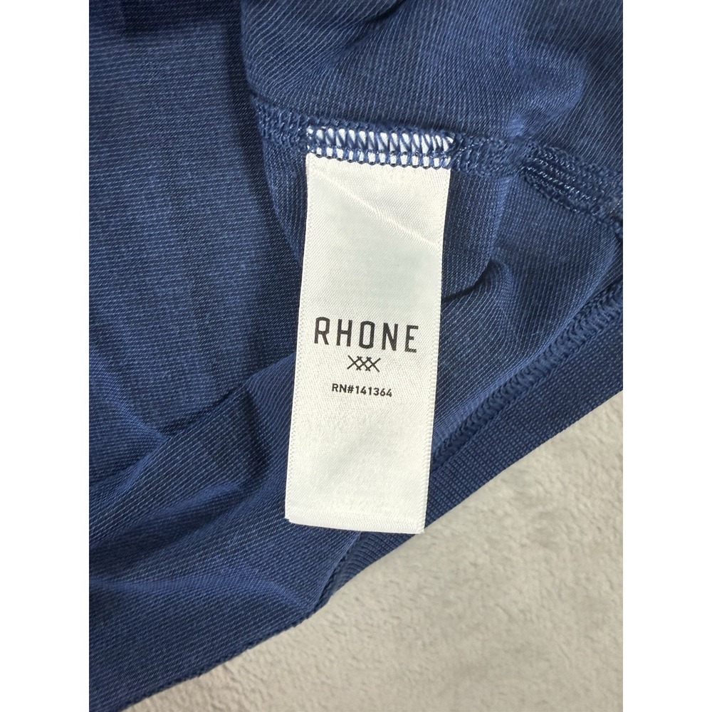 Rhone Shirt Mens Medium Blue Delta Pique Golf Performance Polo - Picture 6 of 10